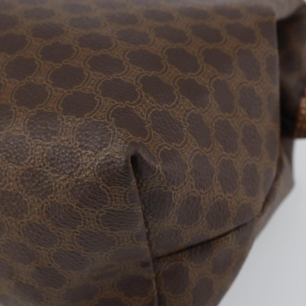 CELINE Macadam Canvas Clutch Bag PVC Leather Brown Gold Auth 162022 - Picture 7 of 16